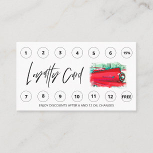 Cartão De Fidelidade *~* QR Auto Lube Car LOGO LOGOTIPO Obrigado