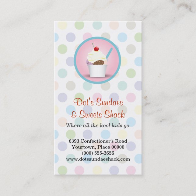 Cartão De Fidelidade Recompensas de Lealdade Comprada Sundae (Frente)