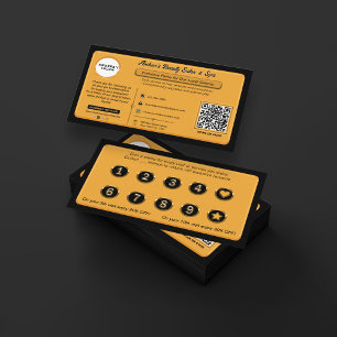 Cartão De Fidelidade Recompensas modernas para o Dourado amarelo negro