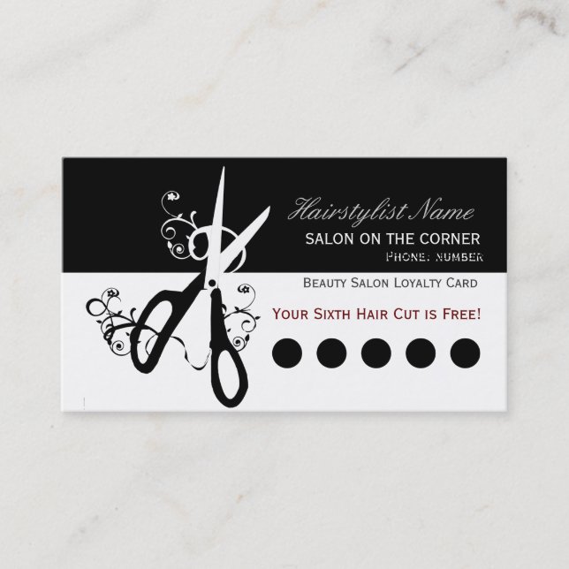 Cartão De Fidelidade Referência moderna da lealdade do perfurador do (Frente)