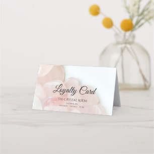 Cartão De Fidelidade Rosa Rosa Rosa Quartz Pedra Salão Spa Dobrado