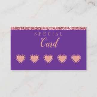 Cartão de Fidelidade Rose Gold Beauty – Design Min