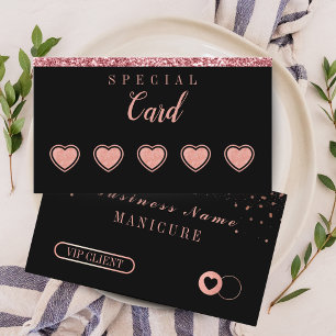 Cartão de Fidelidade Rose Gold Beauty – Design Min