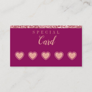 Cartão de Fidelidade Rose Gold Beauty – Design Min