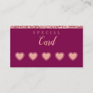 Cartão de Fidelidade Rose Gold Beauty – Design Min
