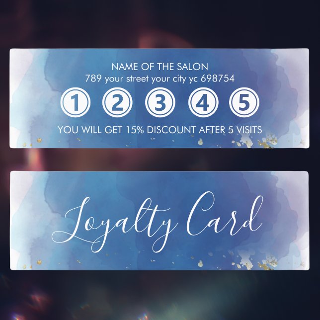 Cartão De Fidelidade Roteiro de Assinatura Holográfica Glam Moderno Bri (Holographic Signature Script Modern Glam Glitter Loyalty Card
)