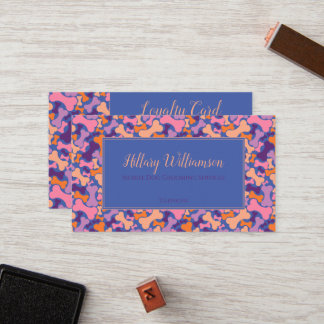 Cartão De Fidelidade Roxo Laranja Cor-de-rosa osso animal de companhia