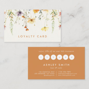 Cartão De Fidelidade Rustic Wildflower