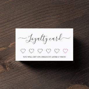 Cartão De Fidelidade Salão Branco Negro Elegante Moderno