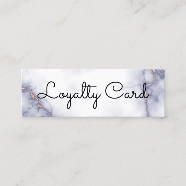 Cartão De Fidelidade Salão de Bela Branca Elegante Moderno (Frente)