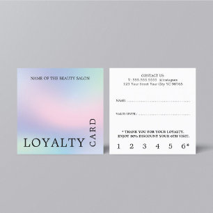 Cartão De Fidelidade Salão de Beleza do Pastel Moderno