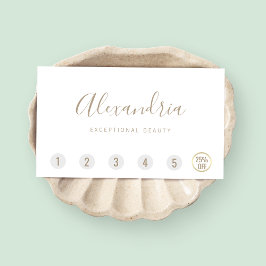 Cartão De Fidelidade Script Simples 6 Punch Customer Loyalties