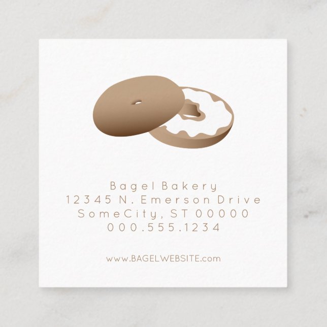 Cartão De Fidelidade selo da lealdade dos bagels (Verso)