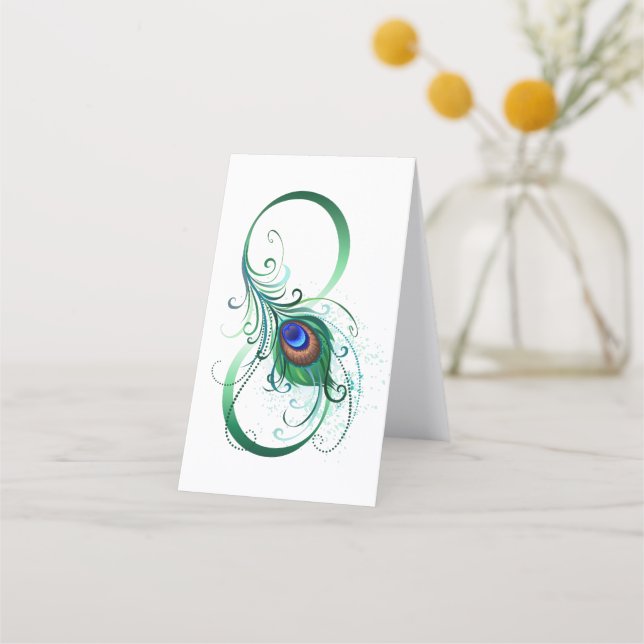 Cartão De Fidelidade Símbolo Infinito com Pavão (Frente)