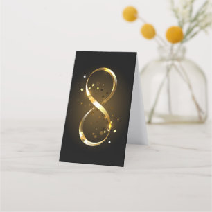 Cartão De Fidelidade Símbolo Infinity do ouro
