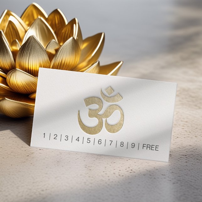 Cartão De Fidelidade Símbolo OM embutido YOGA Instrutor Loyalties Punch (Criador carregado)