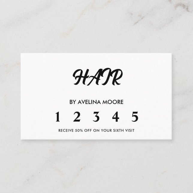 Cartão De Fidelidade Simple elegant business light beauty salon (Frente)