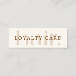 Cartão De Fidelidade Simples Elegante Boho Brown Beauty Flat