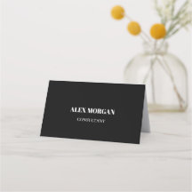 Simples Moderno Minimalista Profissional preto