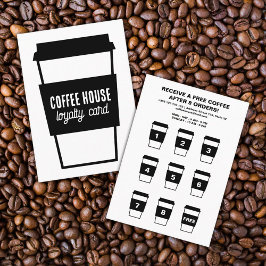 Cartão De Fidelidade Taça de café minimalista