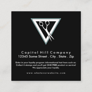 Cartão De Fidelidade tesoura de cabelo de lealdade