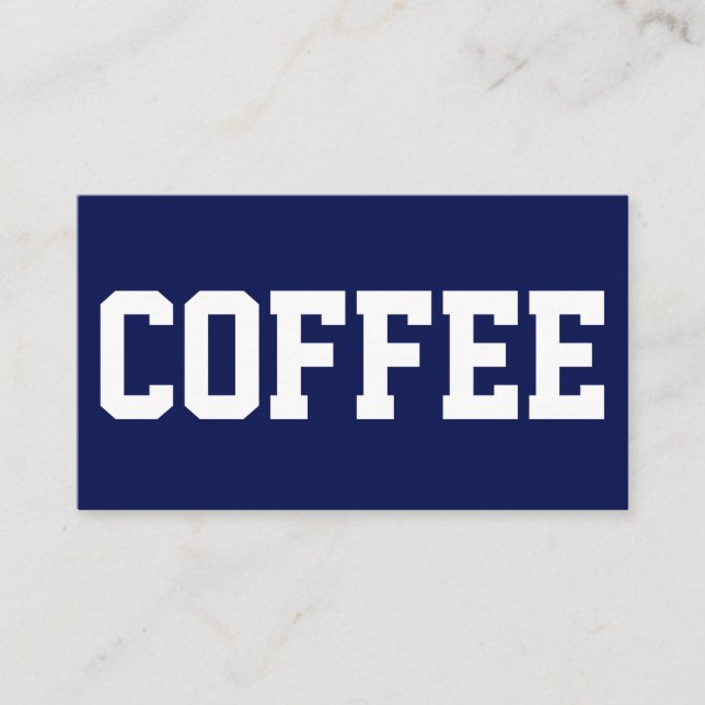 Cartão De Fidelidade Texto Enorme no Número de Punch Branco Duplo (Frente)