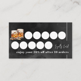 Cartão De Fidelidade Uísque preto