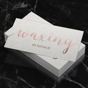 Cartão De Fidelidade Vaxing Manicure Rosa Dourada Tipografia Lealdade