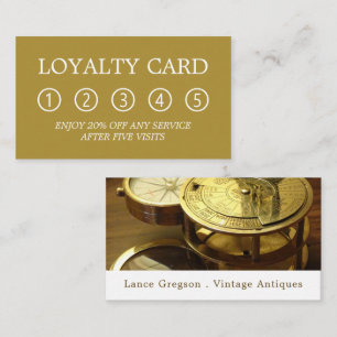 Cartão De Fidelidade Vintage Compass, Comercialização Antiquada