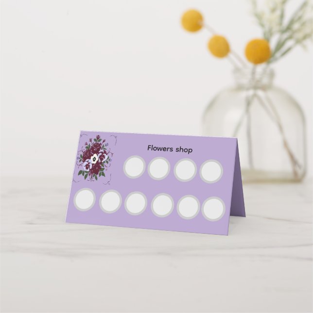 Cartão De Fidelidade Violettes 20 points  (Frente)