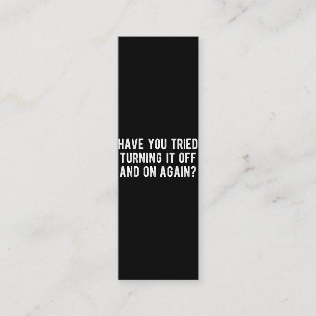 Cartão De Fidelidade Você Tentou Desligá-Lo E Ligá-Lo De Novo? (Frente)