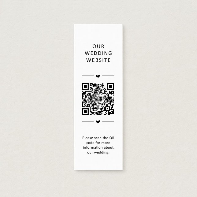 Cartão De Fidelidade Wedding Website QR Code RSVP Enclosure Card (Criador carregado)
