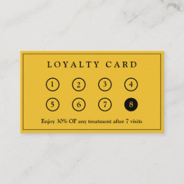 Cartão De Fidelidade Yellow Simple Elegant Modern Company Business Logo