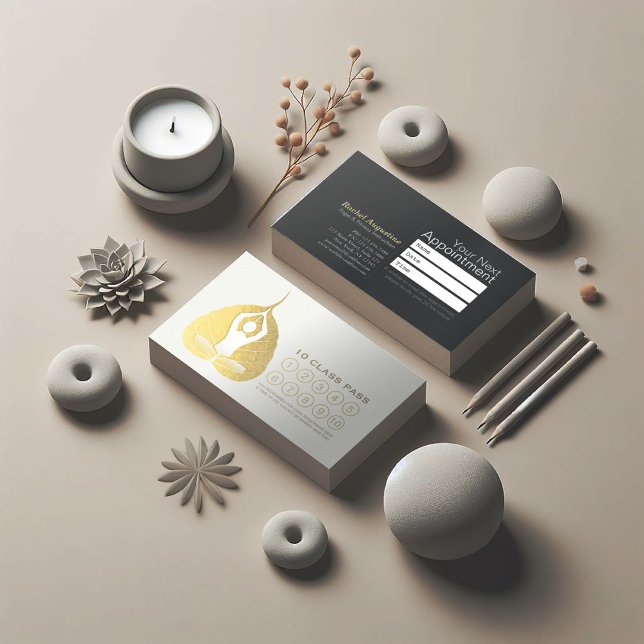 Cartão De Fidelidade Yoga 10 Classe de Compromisso de Lealdade de Passa (Criador carregado)