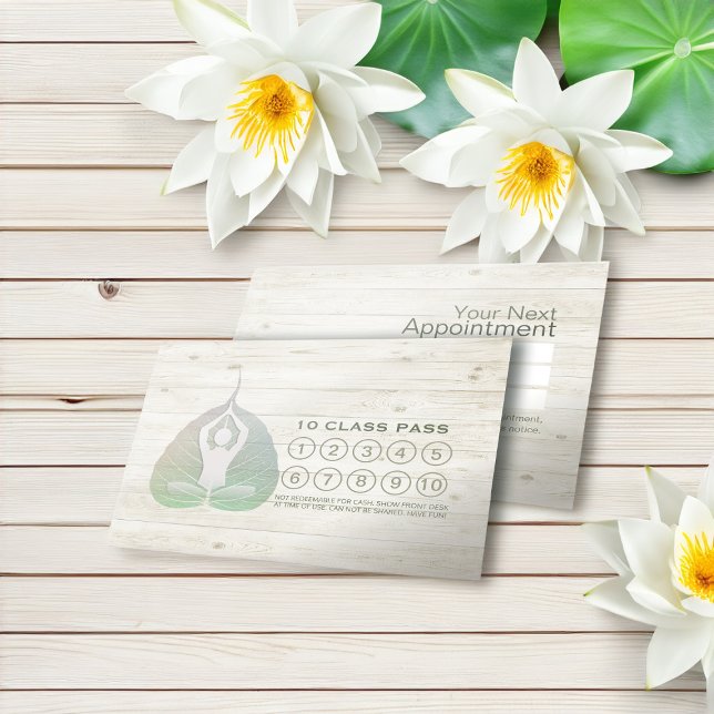 Cartão De Fidelidade Yoga 10 Classe de Compromisso de Lealdade de Passa (Criador carregado)