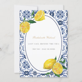 Cartão de Fim de Semana Bachelorette de Limão Medi