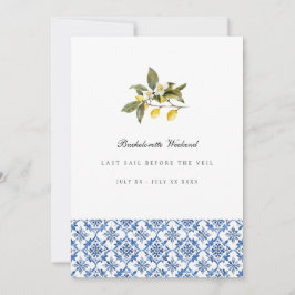 Cartão de Fim de Semana Bachelorette de Limão Medi