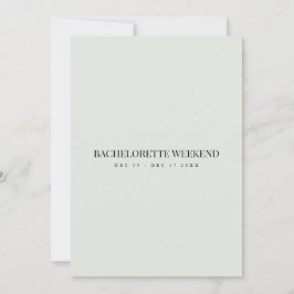 Cartão de Fim de Semana de Bachelorette Preto e Sa
