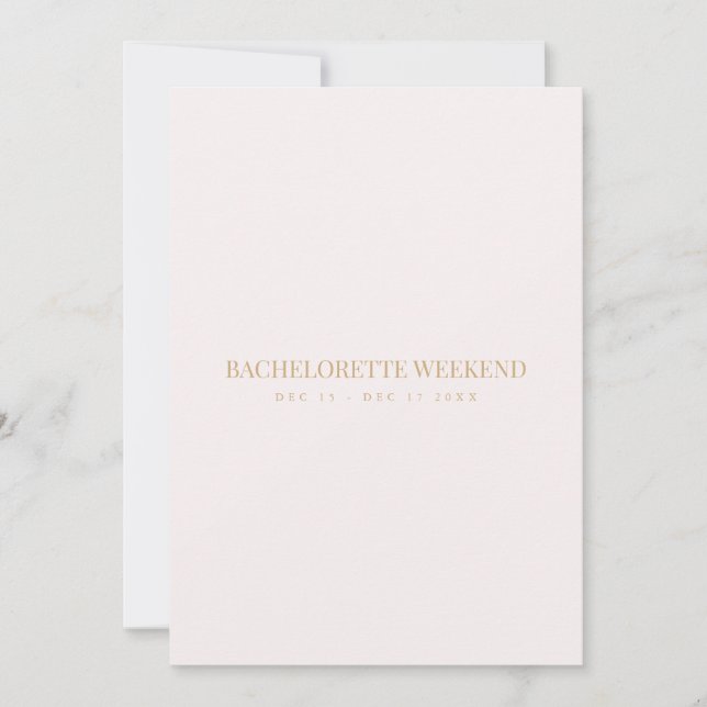 Cartão de Fim de Semana de Despedida de Solteira D (Frente)