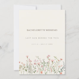 Cartão de Fim de Semana Simples de Bachelorette de