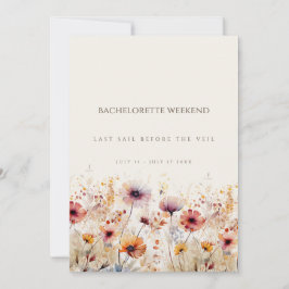 Cartão de Fim de Semana Simples de Bachelorette de