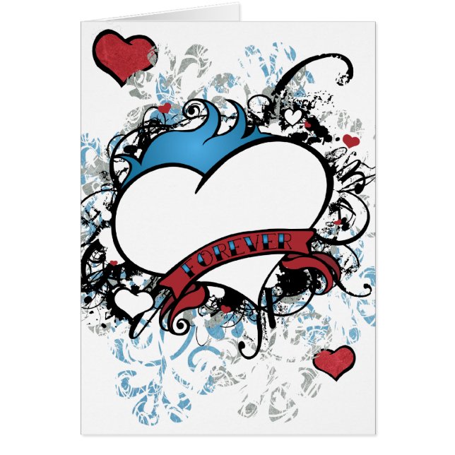 Cartão De Fleur coração para sempre (Frente)