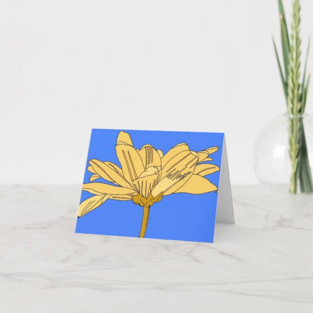 Cartão de flor amarela (Frente)