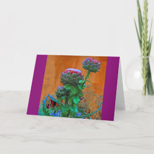 Cartão de Flor de Alcachofra