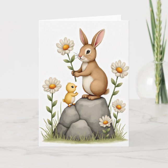 Cartão de Flor de Amigos Gentis (Frente)