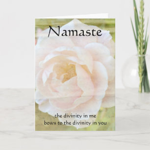 Cartão de Flor de Divindade de Namaste