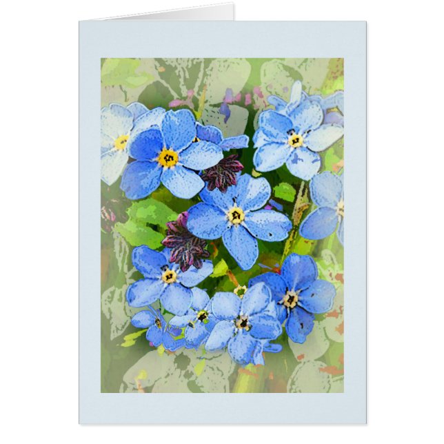 Cartão de flor de Forgetmenot (Frente)