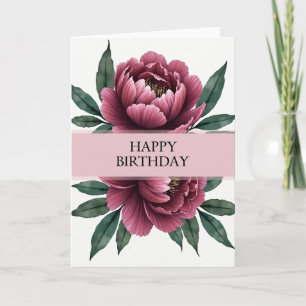 Cartão de Flor de Magenta com Pontos
