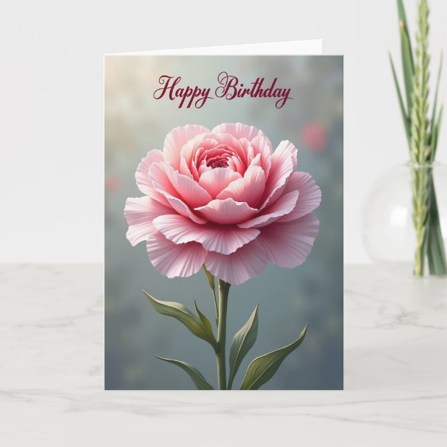 Cartão de Flor de Rosa Elegante (Frente)