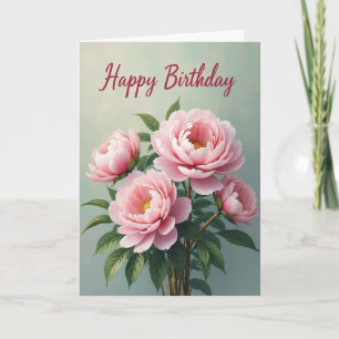 Cartão de Flor de Rosa Rosa com Pontos